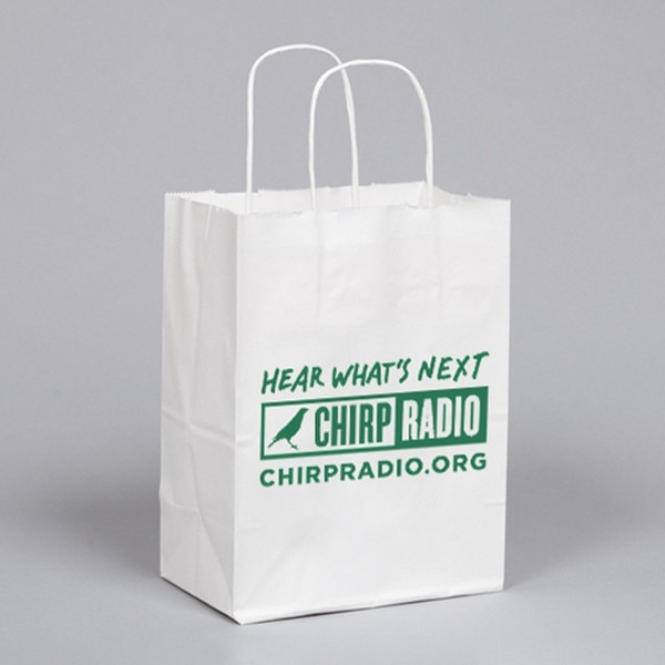 White Kraft Custom Printed Paper Sh